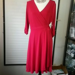 NWOT Red modcloth wrap dress xs